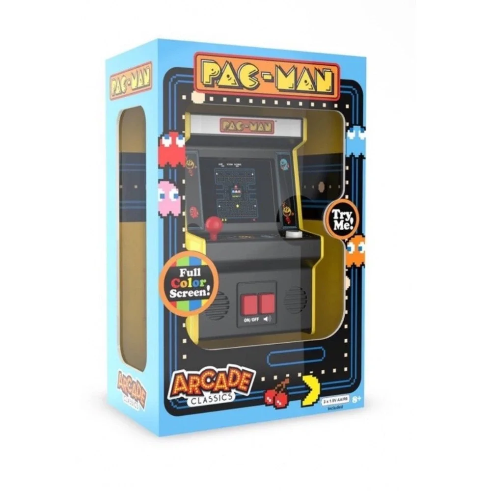 Pac-Man Arcade Classics Handheld Electronic Game Full Color Screen Retro Mini